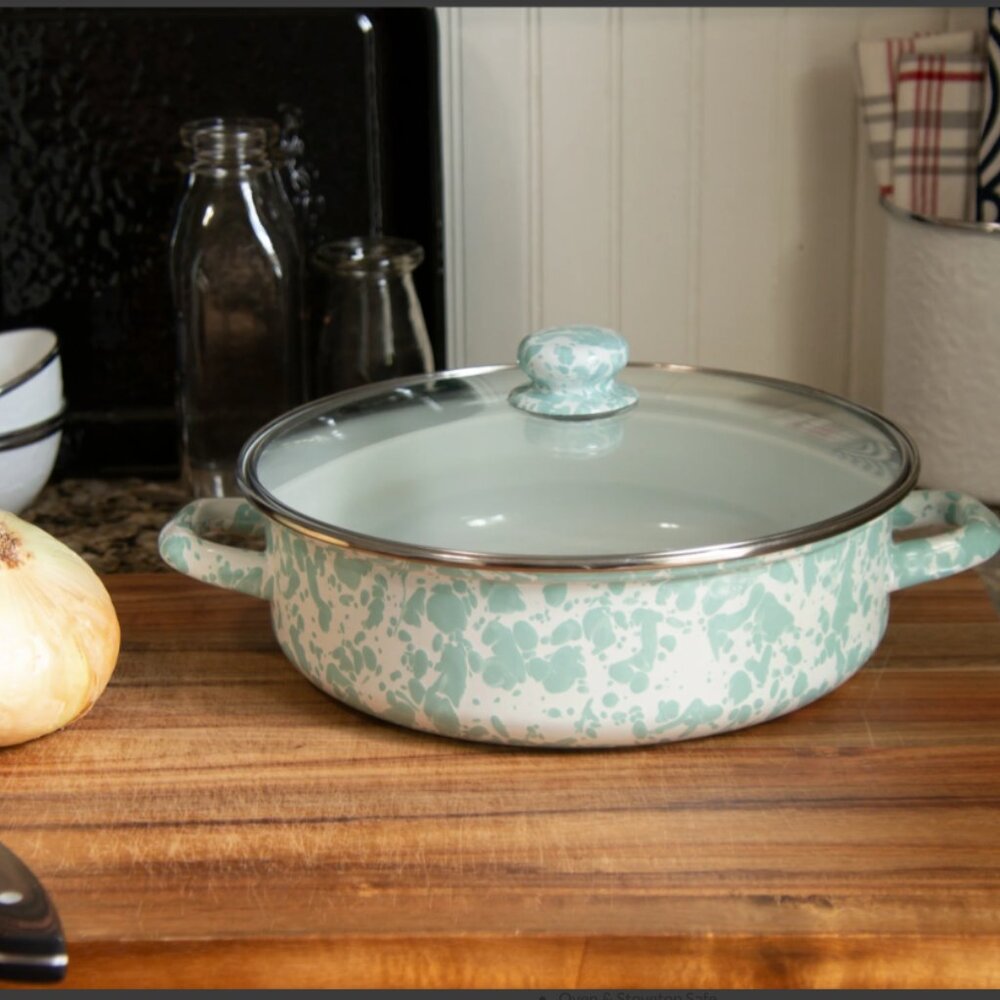 Golden Rabbit Small Saute Pan - Sea Glass